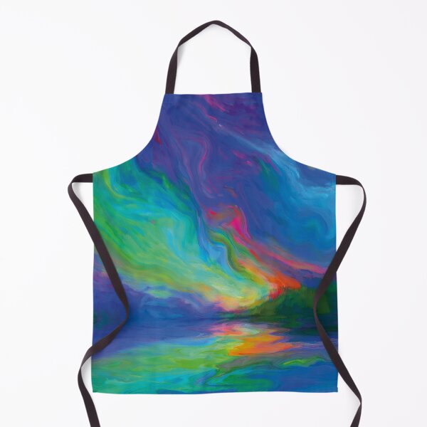 Item preview, Abstract Art - Aurora Borealis Reflecting Over a Lake designed and sold by Becky-Poppins.