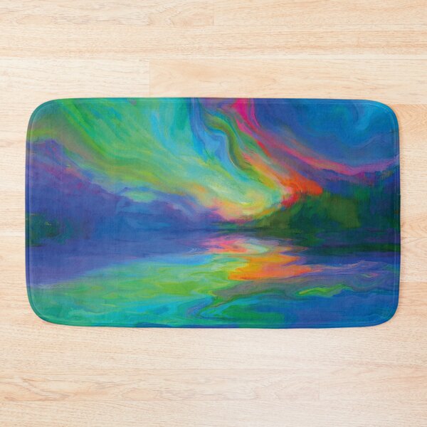 Item preview, Abstract Art - Aurora Borealis Reflecting Over a Lake designed and sold by Becky-Poppins.