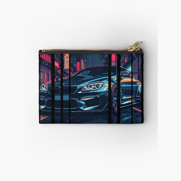 Item preview, B.W M6 sideways cyberpunk neon city, high contrast colors, cinematic lighting, bold vector illustration 27 designed and sold by Neon G.