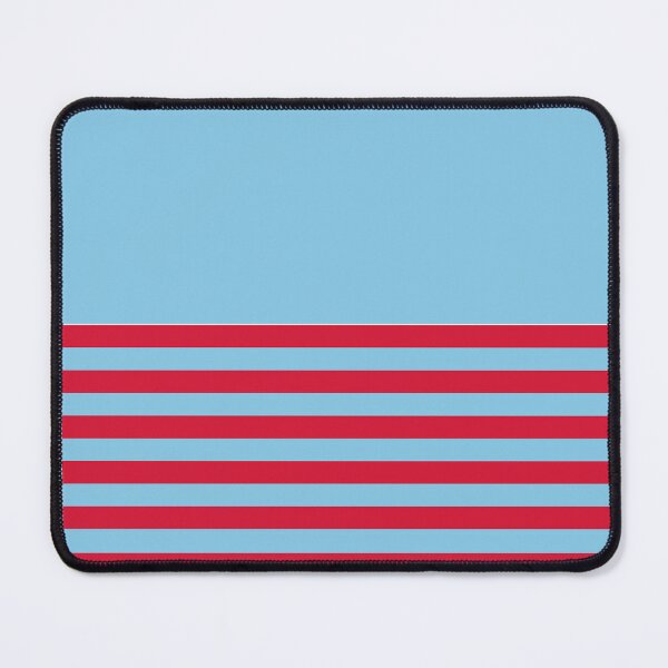 Item preview, BABY BLUE and RED HALF BLOCK STRIPES designed and sold by RachelMacht.