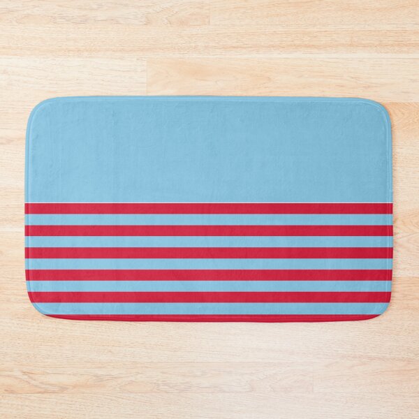 Item preview, BABY BLUE and RED HALF BLOCK STRIPES designed and sold by RachelMacht.