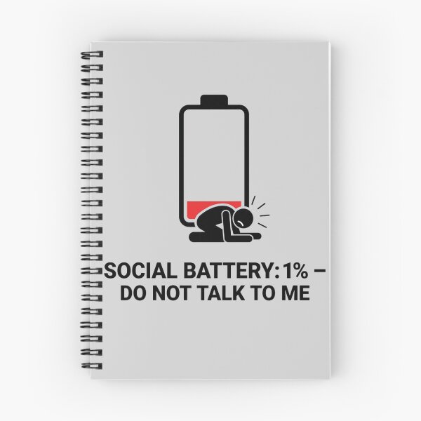 Item preview, Social Battery 1% – Do Not Talk To Me  designed and sold by ChaosNest.