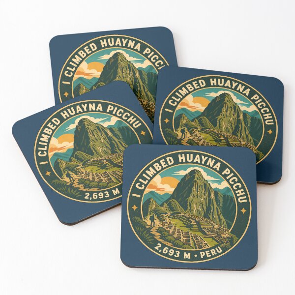 Item preview, Huayna Picchu Illustration Travel Art Badge designed and sold by KrisSidDesigns.