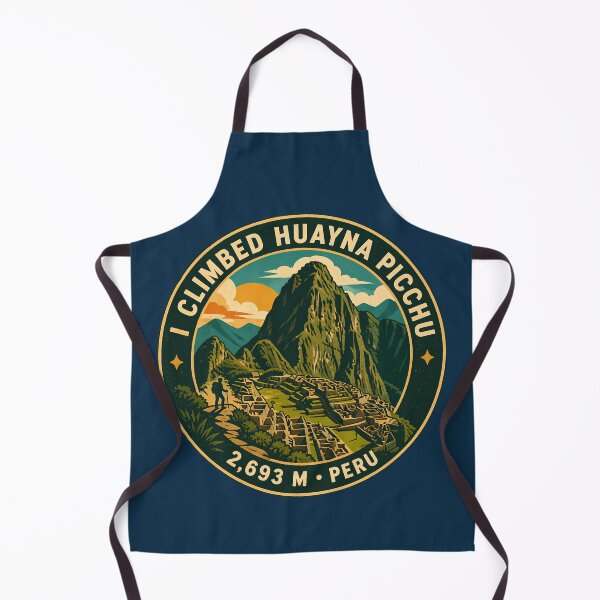 Item preview, Huayna Picchu Illustration Travel Art Badge designed and sold by KrisSidDesigns.