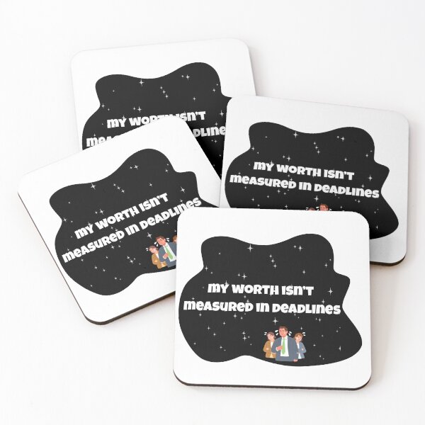 Item preview, My Worth Isn’t Measured in Deadlines Quote | Burnout Recovery & Self Worth Design | Mental Health Sticker designed and sold by Pandey14.