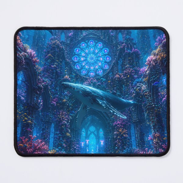 Item preview, Underwater Cathedral Coral Reef — Ocean Fantasy Surrealist Art designed and sold by Bossygraphicske.