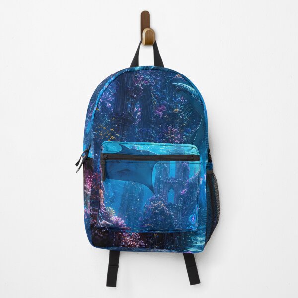Item preview, Underwater Cathedral Coral Reef — Ocean Fantasy Surrealist Art designed and sold by Bossygraphicske.