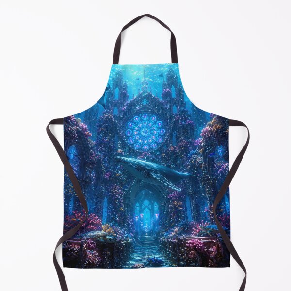 Item preview, Underwater Cathedral Coral Reef — Ocean Fantasy Surrealist Art designed and sold by Bossygraphicske.