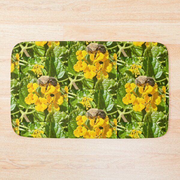 Item preview, Bee Fly Yellow Flowers Green Plants Photography Stickers Posters Wall Art Magnet Home Coffee Cup Decoration TShirt Stationary Notebook Magnet Hat Kitchen Work School Office Redbubble Shop designed and sold by Saritas Boutique Shop.