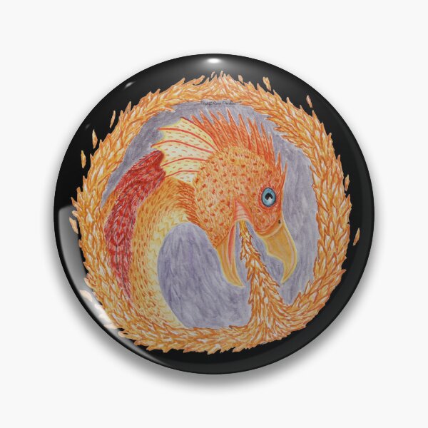 Item preview, Firebird dragon portrait in gouache paints  designed and sold by WolfRaven Creations.
