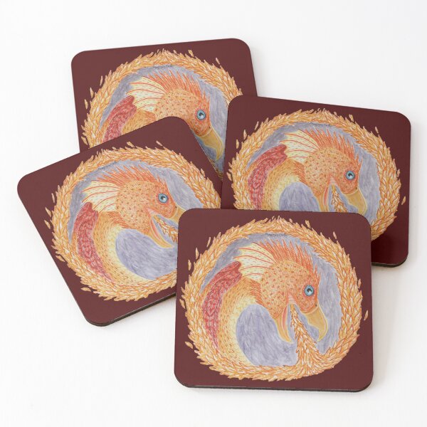Item preview, Firebird dragon portrait in gouache paints  designed and sold by WolfRaven Creations.