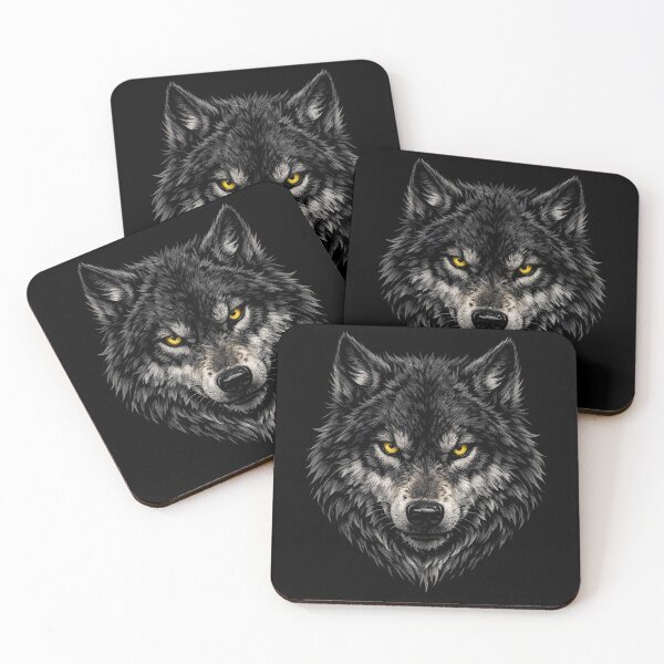 Item preview, Wolf Head – Fierce Wolf with Yellow Eyes Design designed and sold by MarketWolf.