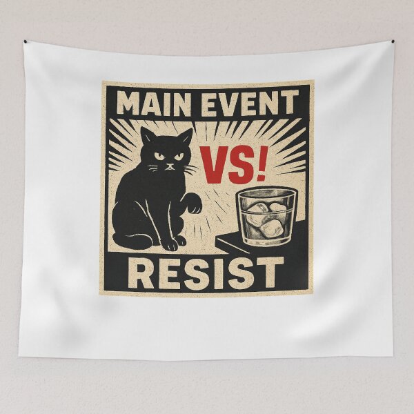 Item preview, Black Cat Versus Roomba designed and sold by SiarheiYur.