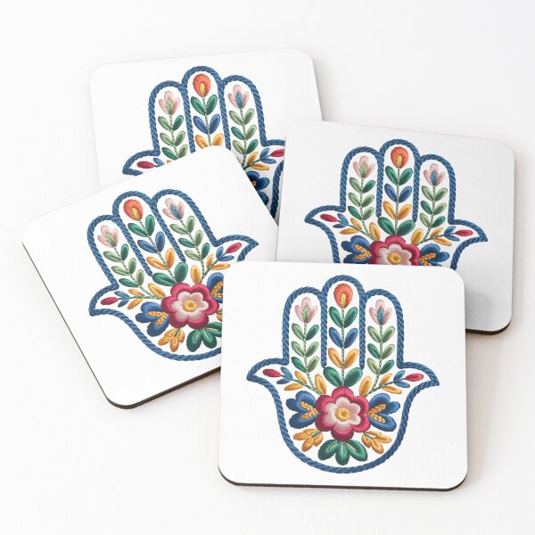 Item preview, embroidered Hamsa with Floral  designed and sold by jkrphoto.