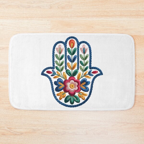 Item preview, embroidered Hamsa with Floral  designed and sold by jkrphoto.