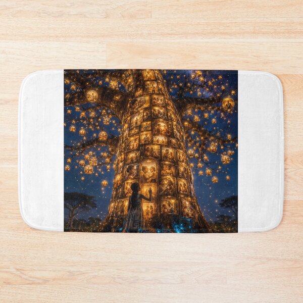 Item preview, Baobab Tree of Memory — African Night Sky Emotional Surrealist Art designed and sold by Bossygraphicske.