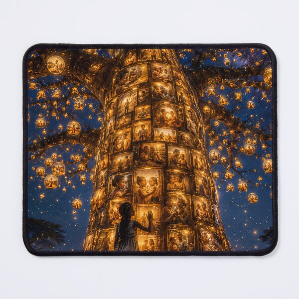 Item preview, Baobab Tree of Memory — African Night Sky Emotional Surrealist Art designed and sold by Bossygraphicske.