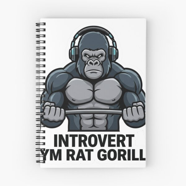 Item preview, Introvert Gym Rat Gorilla Lifting Weights Workout designed and sold by JeevanStickers.