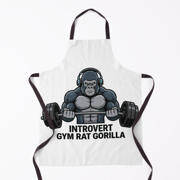 Item preview, Introvert Gym Rat Gorilla Lifting Weights Workout designed and sold by JeevanStickers.