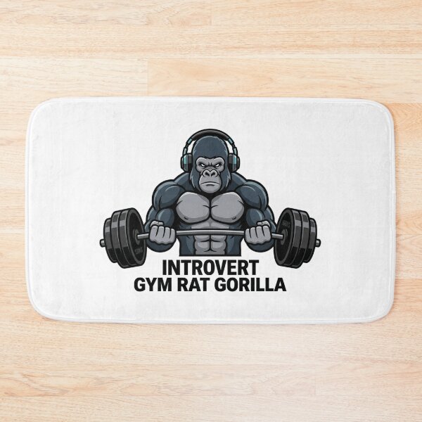 Item preview, Introvert Gym Rat Gorilla Lifting Weights Workout designed and sold by JeevanStickers.