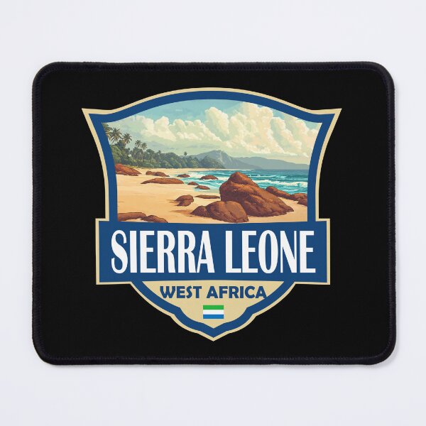Item preview, Sierra Leone Illustration Retro Badge designed and sold by KrisSidDesigns.