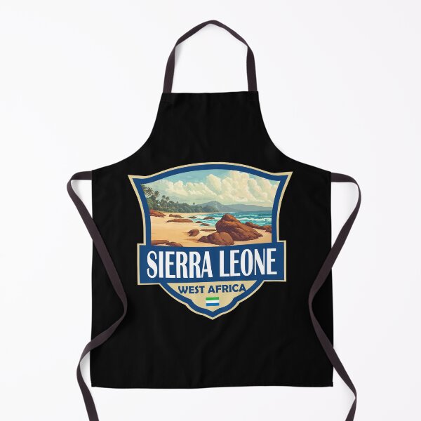 Item preview, Sierra Leone Illustration Retro Badge designed and sold by KrisSidDesigns.
