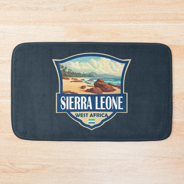 Item preview, Sierra Leone Illustration Retro Badge designed and sold by KrisSidDesigns.