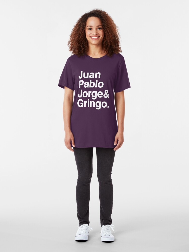 Alternate view of El Fab Cuatro ...for dark t-shirts! Slim Fit T-Shirt
