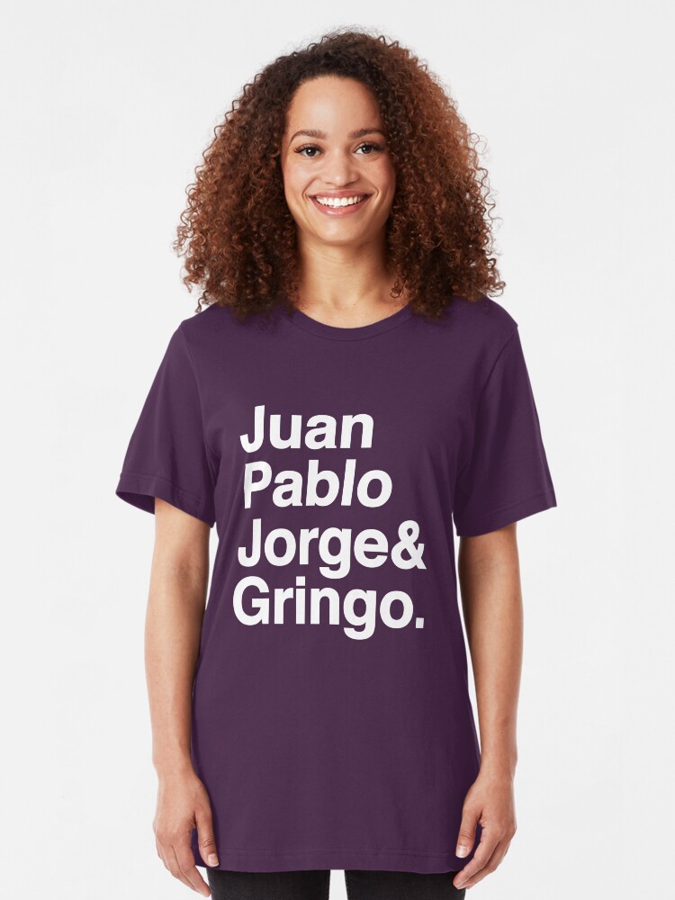 Alternate view of El Fab Cuatro ...for dark t-shirts! Slim Fit T-Shirt