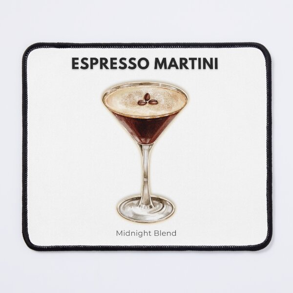 Item preview, Espresso Martini T-Shirt – Coffee Cocktail Aesthetic Minimal Drink Design, Midnight Blend Graphic Tee designed and sold by QuirkyCloud Designs.
