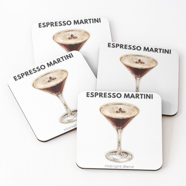 Item preview, Espresso Martini T-Shirt – Coffee Cocktail Aesthetic Minimal Drink Design, Midnight Blend Graphic Tee designed and sold by QuirkyCloud Designs.