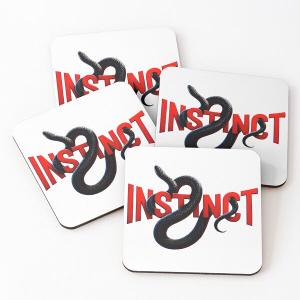 Item preview, Instinct Snake Logo Dark Streetwear Gothic Typography With Serpent Illustration designed and sold by Peac7e.