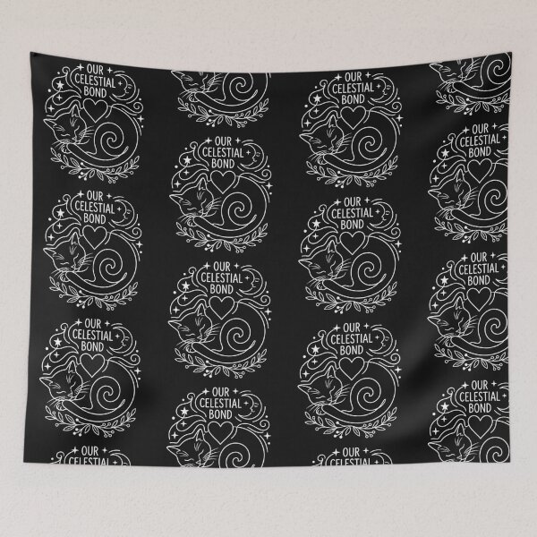 Item preview, Our Celestial Bond Sleeping Cat Line Art Tee designed and sold by artlife4.
