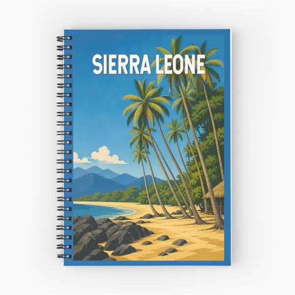 Artikelvorschau, Sierra Leone Illustration Reisekunst Vintage entworfen und verkauft von KrisSidDesigns.