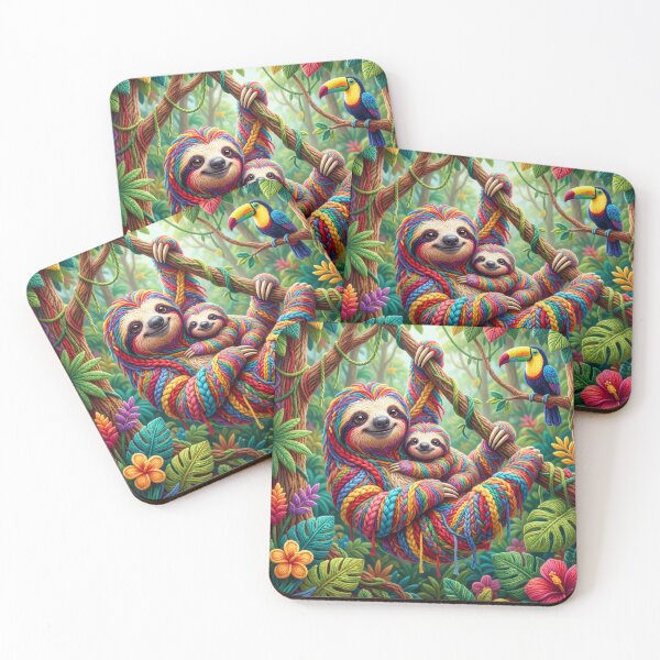 Item preview, Yarn Sloth and Yarn Baby With Yarn Toucan designed and sold by Tridentulus.