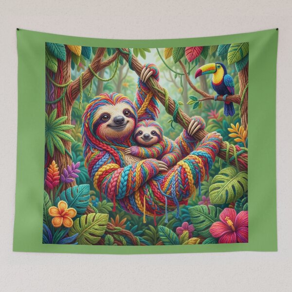 Item preview, Yarn Sloth and Yarn Baby With Yarn Toucan designed and sold by Tridentulus.