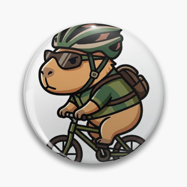 Item preview, Cyclist Capybara Riding a Racing Bike designed and sold by LambeLab.
