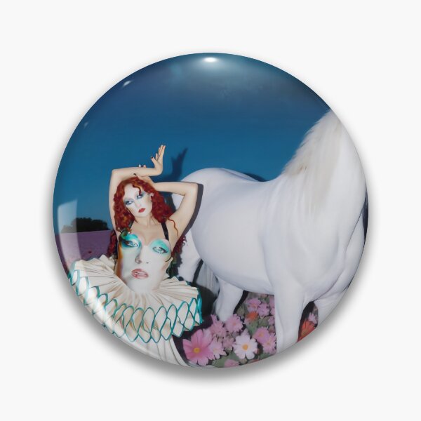Item preview, Campy Pop Fantasy - Theatrical Face Dress in Flower Field designed and sold by y2kponyclub.