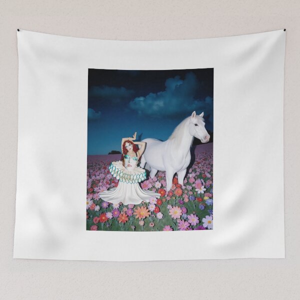 Item preview, Campy Pop Fantasy - Theatrical Face Dress in Flower Field designed and sold by y2kponyclub.