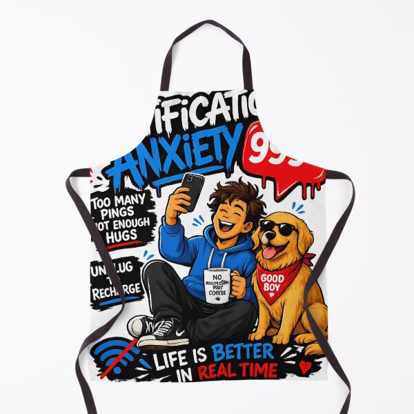 Item preview, Notification Anxiety Unplug Digital Detox Dog Lover Introvert designed and sold by etuvibes.