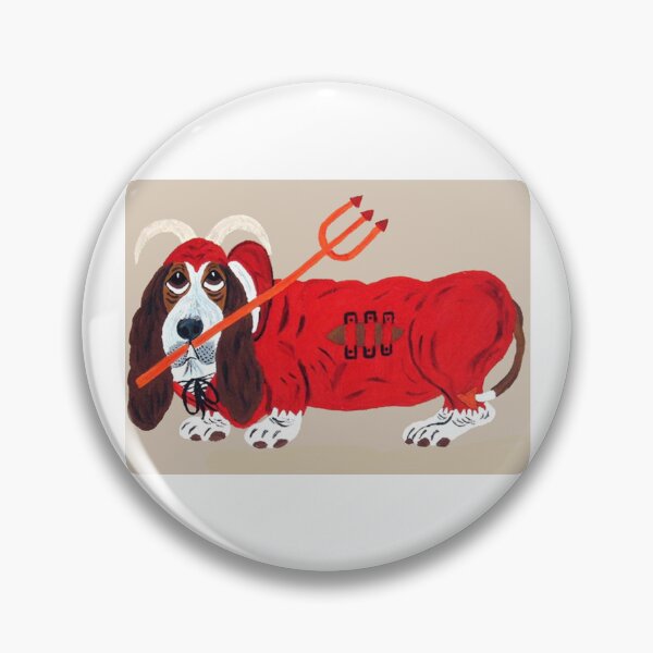 Artikelvorschau, Basset Hound Devil Dog entworfen und verkauft von Squirreldumplings.