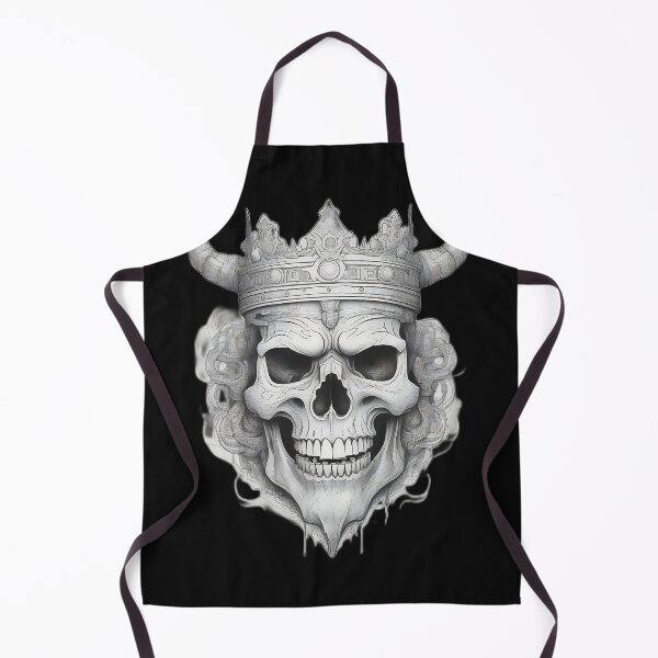 Item preview, Undead King Skull with Horned Crown Etching designed and sold by DarkOriginArts.