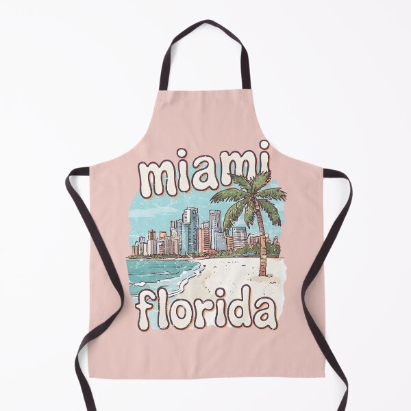 Item preview, Miami Cute Beach Skyline Colorful Cityscape Palm Tree designed and sold by HowToCanadian.