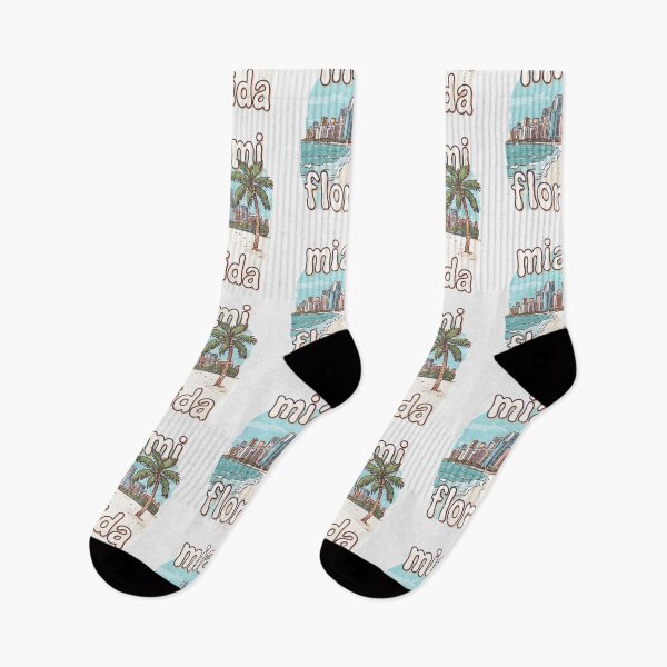 Item preview, Miami Cute Beach Skyline Colorful Cityscape Palm Tree designed and sold by HowToCanadian.