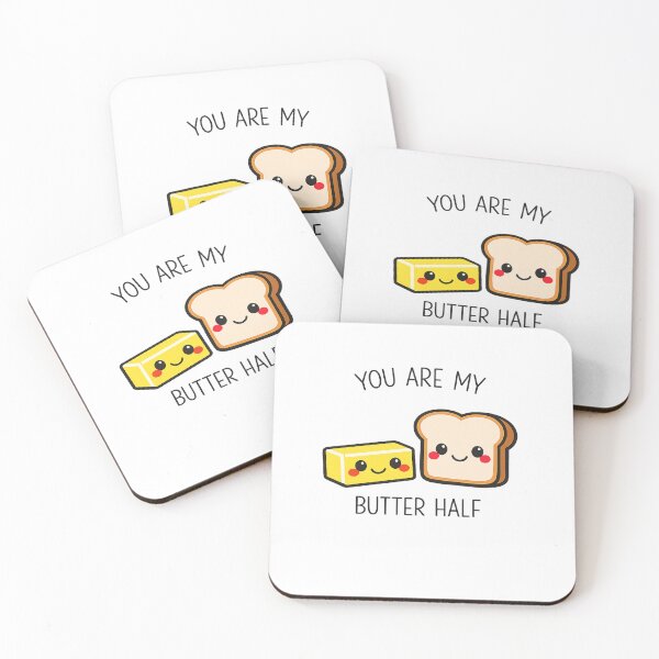Item preview, Funny You Are My Butter Half Kawaii Art designed and sold by Studio Umbra.
