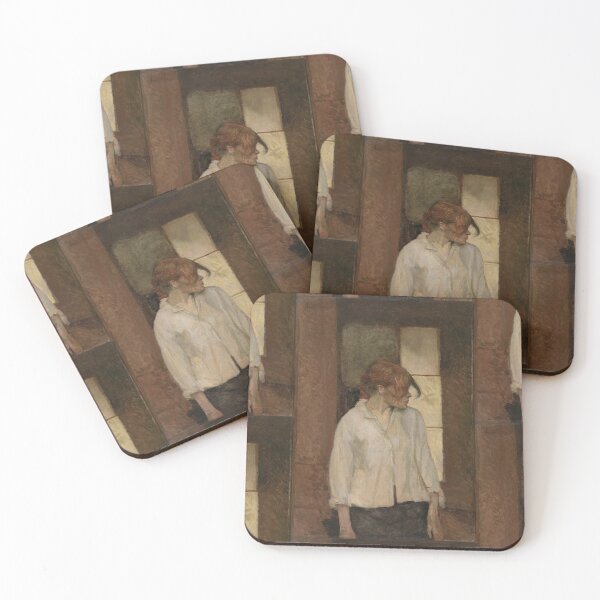 Item preview, A Montrouge, Rosa La Rouge by Henri de Toulouse-Lautrec | Vintage Portrait Fine Art Print designed and sold by artofuniverse.