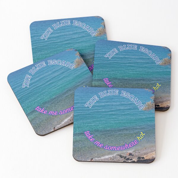 Item preview, The Blue Escape Take Me Somewhere Hot Beach Summer designed and sold by LittleBigGifts.
