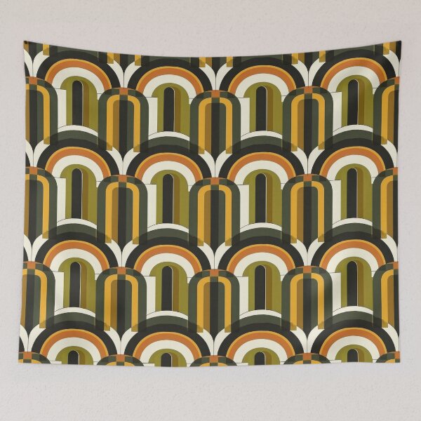 Item preview, Retro Geometric Arch Pattern designed and sold by MegaNovaArt.