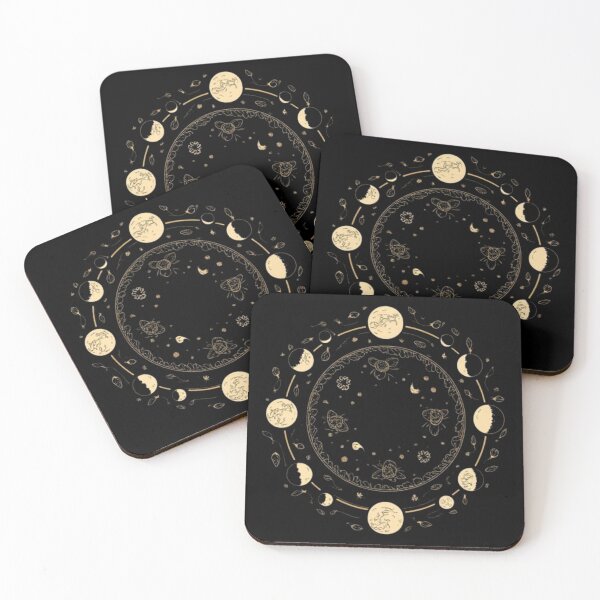 Item preview, Mystical Lunar Cycle Moon Phase Mandala Chart designed and sold by MoonAndMossStudio.