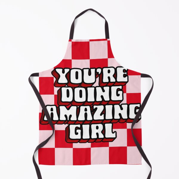 Item preview, Retro Pink and Red Checkerboard You're Doing Amazing Girl Affirmation designed and sold by Aesthetic Crew.